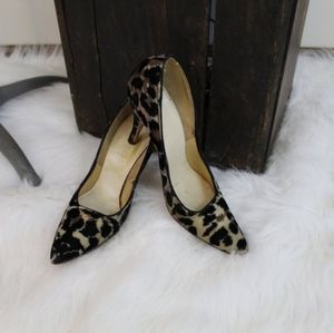 Vintage Faux Fur Animal Print Heels